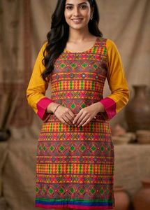 Vibrant Embroidered Kurta