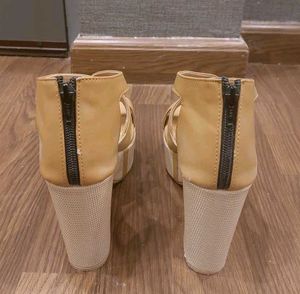 ELLE Tan Platform Heels
