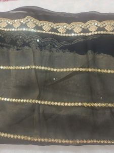 Party Wear Black Saree