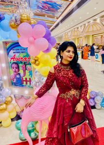 Stunning Maroon Ethnic Gown