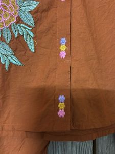Orange Embroidered co-ord  Set