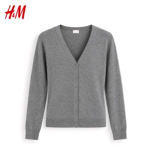 H&m Classic Grey Button-Up Cardigan