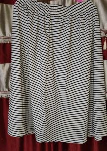 Striped Midi Skirt