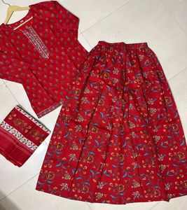 Beautiful Teal Floral Print Kurta Set