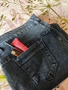 Stylish Dark Wash Denim Pants
