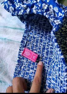 Floral Blue Smocked Dress