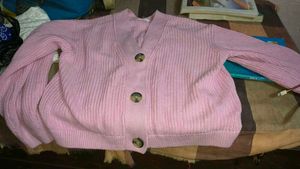 Pink Cardigan Sweater