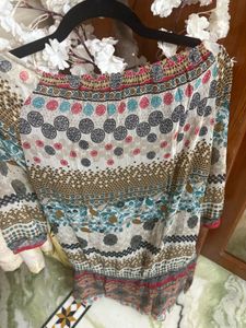 Boho Print Tunic Top