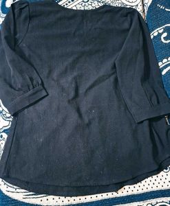 Elegant Black Pleated Top