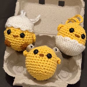 Cute Crochet Chick keychain