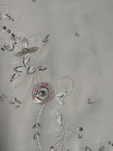 Embellished White Ethnic Saree