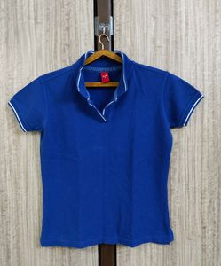 Navy Blue Collared T-shirt (34-36)