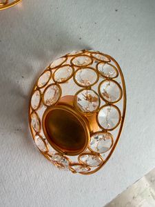 Set of 2 Crystal Tealight Holders