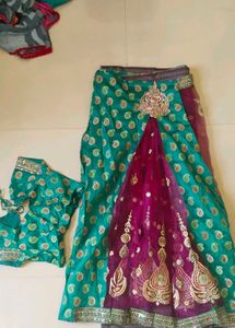 ready to wear saree Beautiful green & Magenta
