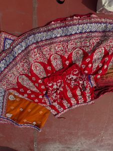 Embroidered Red Indian Lehenga