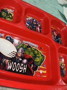 Avengers Divided Kids Meal Tray with spoon
