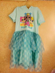 Cute Girls' Graphic Tulle Dress