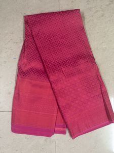 Semi Silk Banarasi Saree Pink Colour