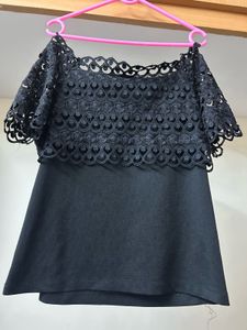 Black Lace off Shoulder Top