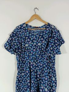 Navy Blue Printed Dress (Women)