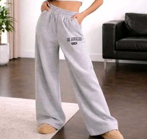 Grey Wide Leg Sweatpants