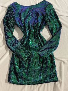 Sparkling Sequin Long Sleeve Dress