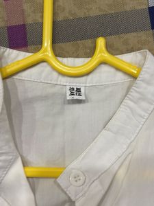 White Embroidered Bird Blouse/Top