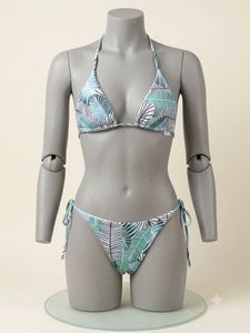 Tropical Leaf Print Bikini