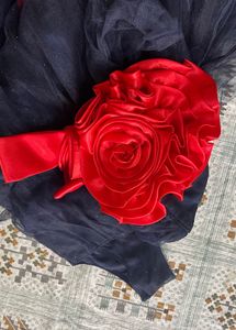 SALE!!!!Stunning Navy Blue  frock with Red Roses