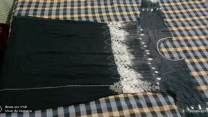 Elegant Black & White Embroidered Kurti
