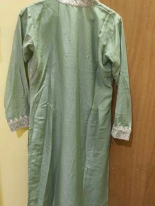 Beautifully Embroidered Green Kurta Pant dupatta s