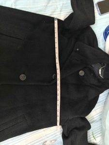 Black Wool Blend Coat
