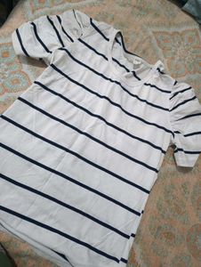 Striped Puff Sleeve Top