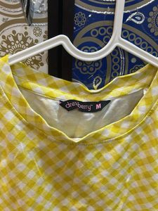 Cute Yellow Gingham Crop Top
