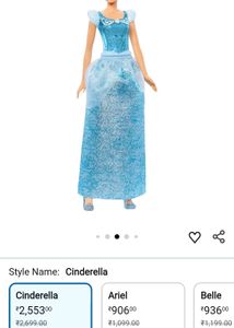 Disney Cinderella Doll box little damaged