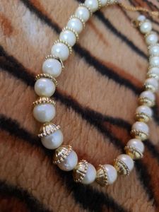 Pearl &amp; Gold Chain Necklace Set