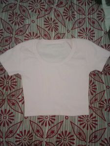 Light Pink Cropped T-Shirt