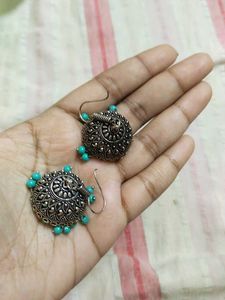 Traditional Oxidised Jhumka Earrings ✨