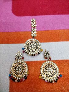 Elegant Kundan Jewelry Set