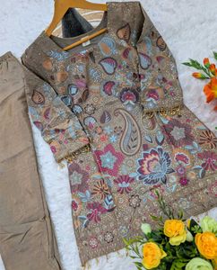 vichitra SILK kurtha set