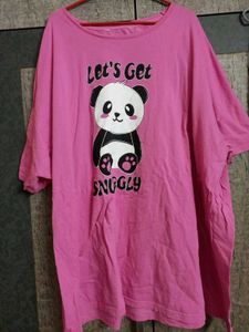 Comfortable Panda Graphic Nightsuit (PLUSSIZE)