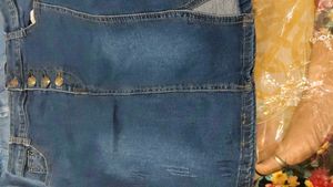 Blue Denim Jeans skirts and shorts