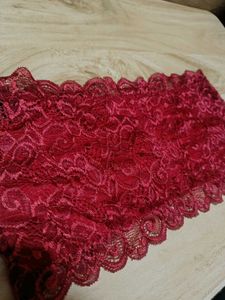 Red Lace Bandeau Top