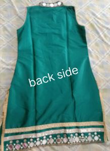 Emerald Green Kurta with Mirror Work