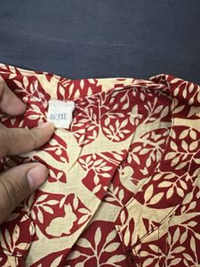 Maroon Tree Print Kurta