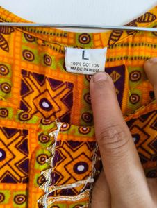 Yellow Ethnic Printed Kurta