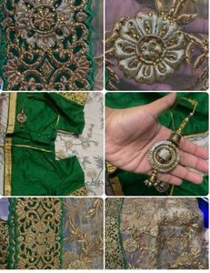 Designer party wear heavy work saree Set