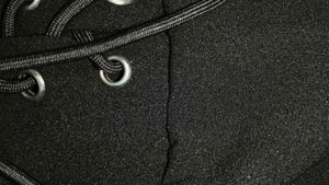 Black Lace-Up High Waist Pants