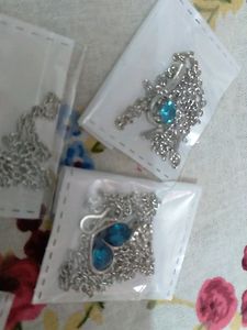 1pc Blue Royal Elegant Pendant Chain Necklaces
