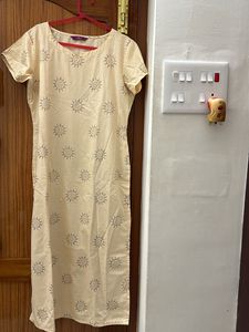 Beautiful Belize Colour Golden Print Kurta